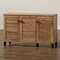 Baxton Studio Coolidge ModernOak Brown Finished Wood 3-Door Shoe Storage Cabinet 197-11927-ZORO - alternate 5